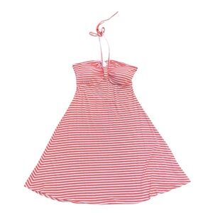 Derek Heart 90’s Style Cut Out Halter Style Striped  Dress